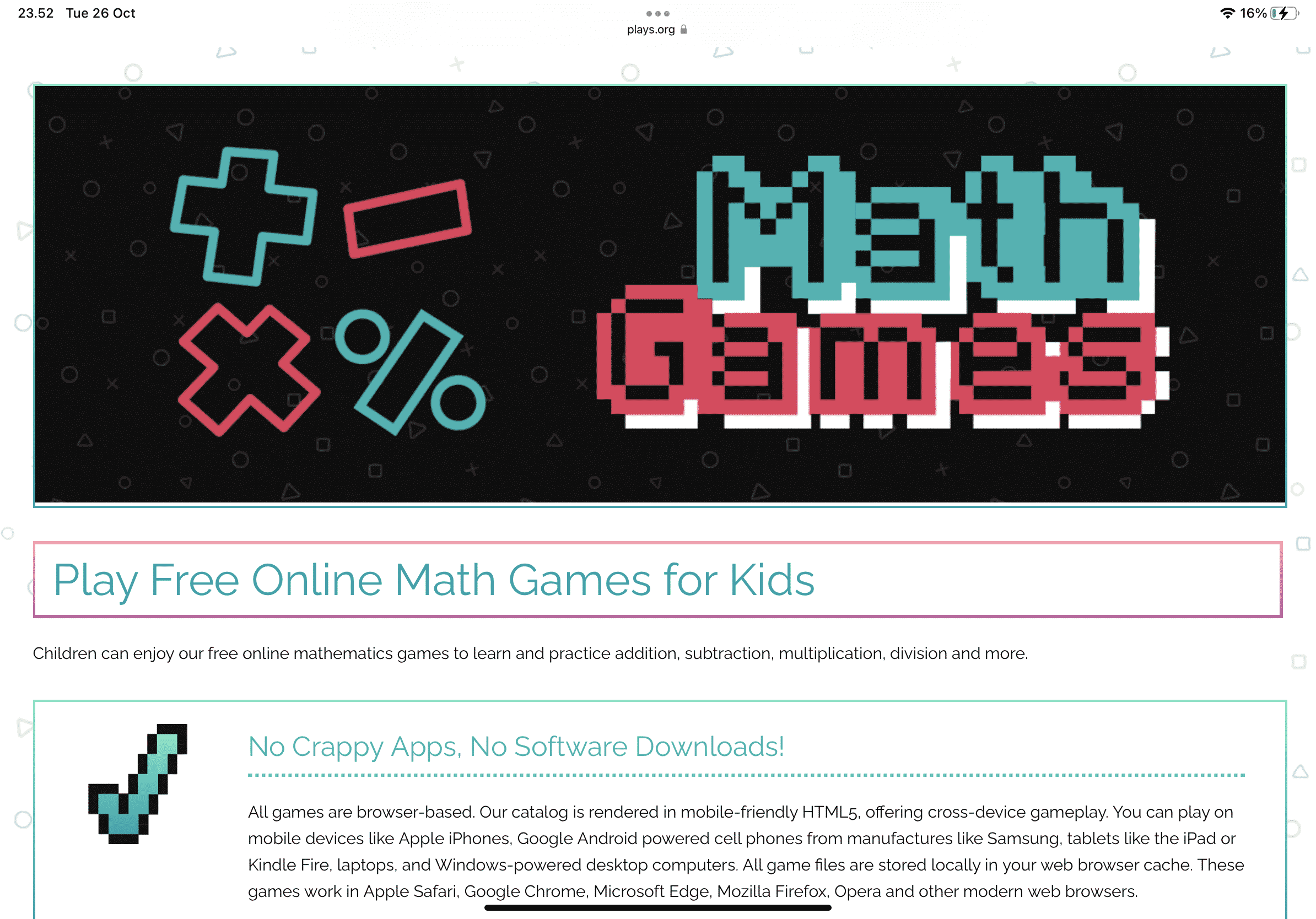 Main game online Matematika gratis 